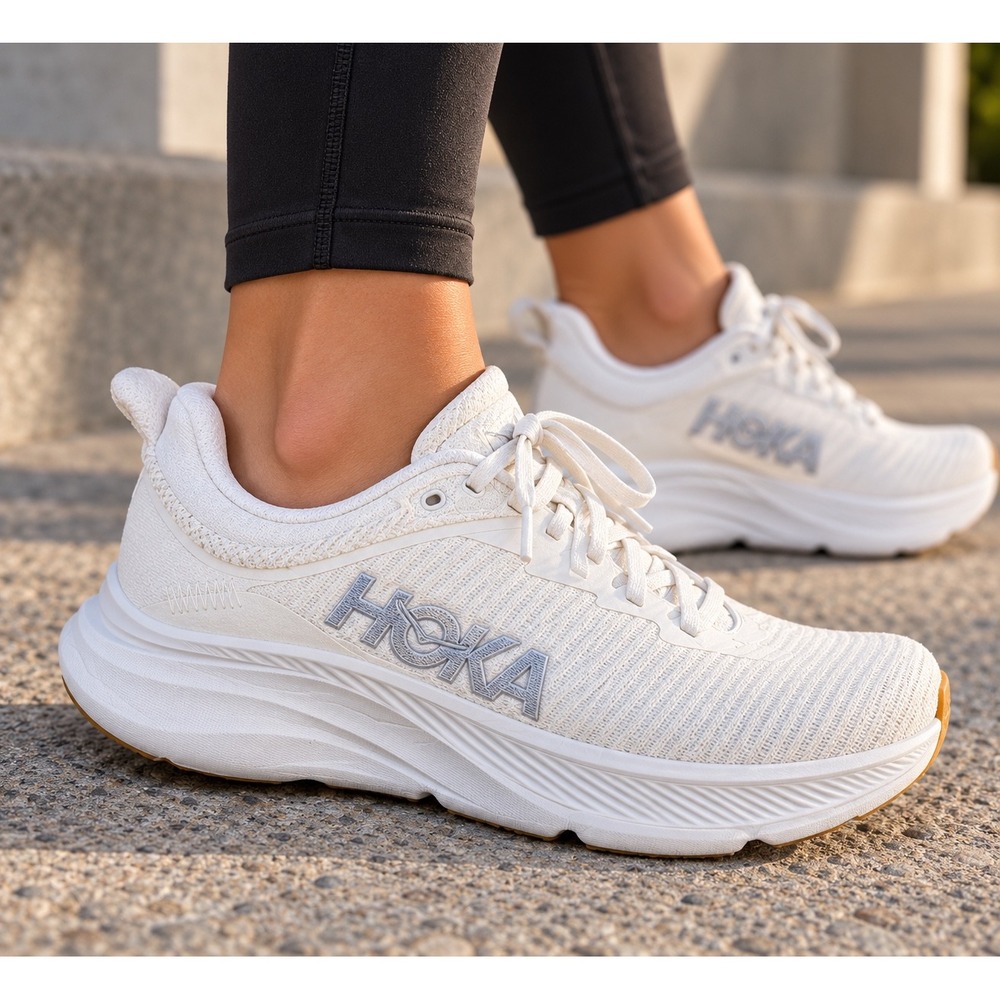 Hoka One One Solimar Womens Running Shoes White 1123075-WWH Size 10B
